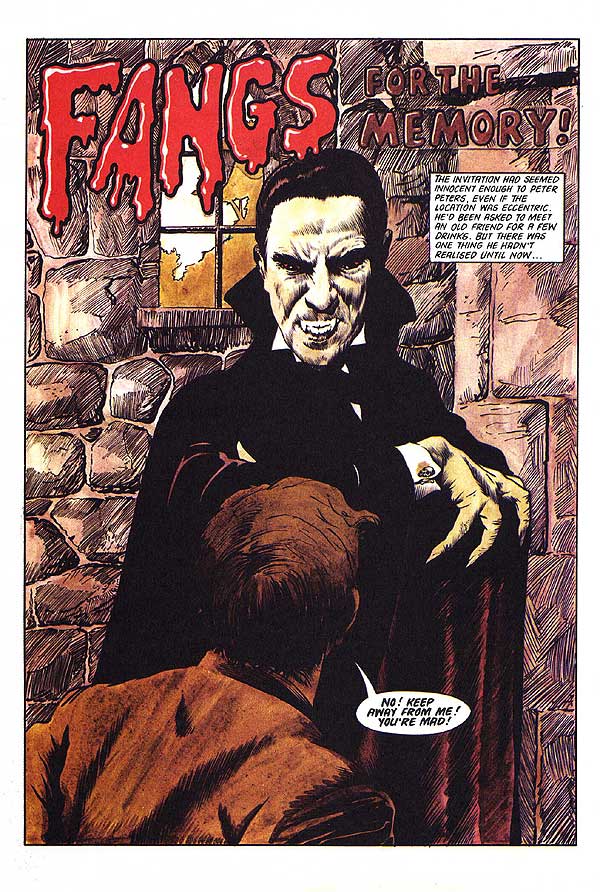 New Avengers Annual 1977: "Fangs For The Memories" page one