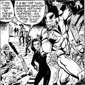 Steed and Mrs Peel in Doctor Who Monthly