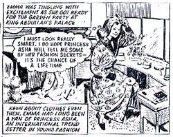 Emma gets ready for the garden party