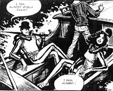 Stupid Stupid Stupid.  Steed in bowler and frog suit.