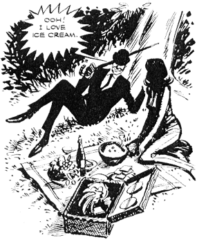 Steed and Mrs Peel enjoy a picnic in issue 756