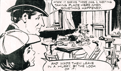 Steed and Tara find evidence of a meeting - TV Comic #1008