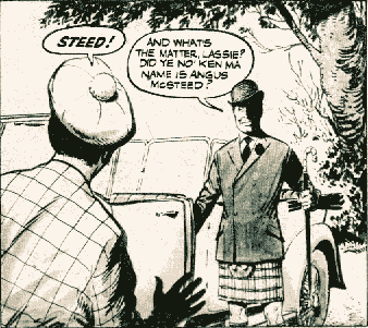 Steed shows off his legs in TV Comic 883