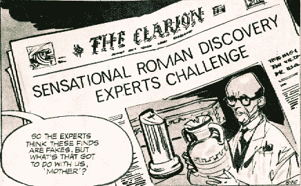 Mother shows Steed a newspaper headline in TV Comic 896