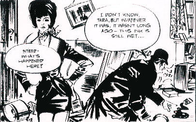 Steed and Tara find that Dr. Weatherby's house has been ransacked - TV Comic #972